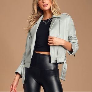 Blue Suede Moto Jacket